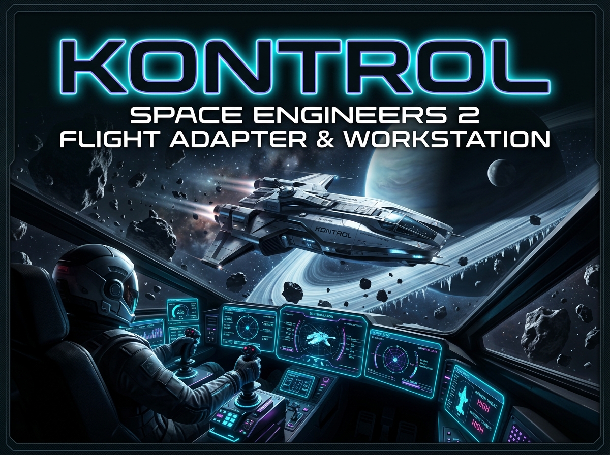 Kontrol Space Engineers 2 flight adapter and workstation artwork